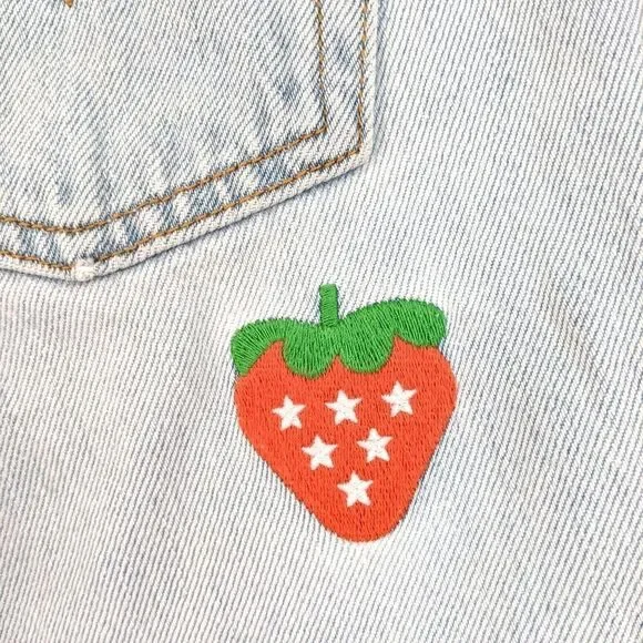 LEVI'S 306 Light Wash Crop Embroidered Jeans - Picture 6 of 9